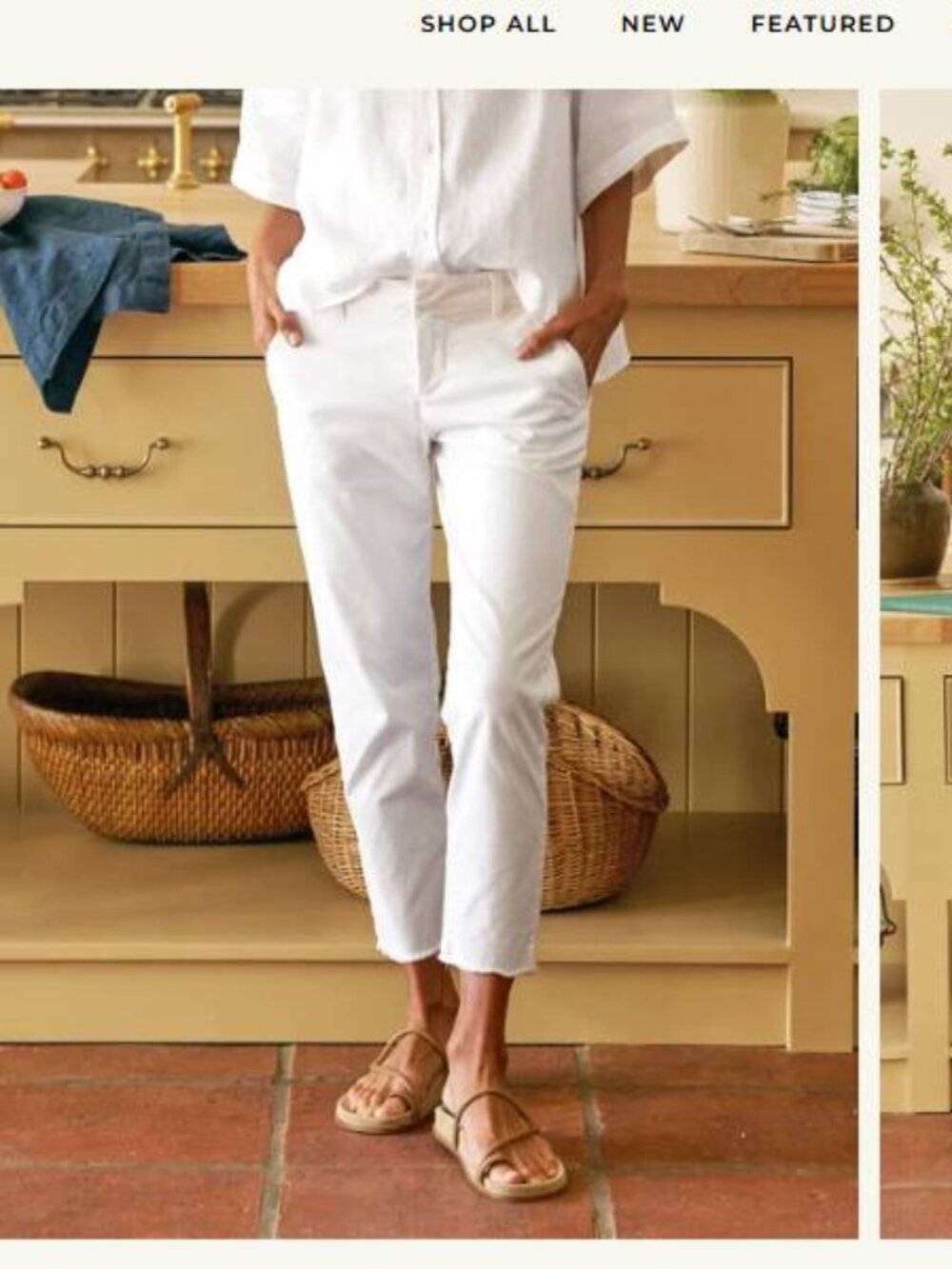 Frank & Eileen Wicklow The Italian Chino Pants Size 4 White
